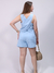 Conjunto blusa transpassada e shorts Nina