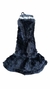 CUBRE PALANCA DRALON CHICO NEGRO C/FLECOS BLANCOS