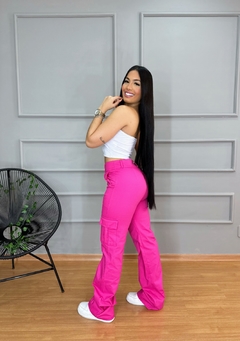 Calça Wide Leg Sarja na internet