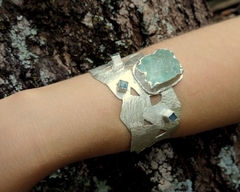 Beira. Bracelete de Prata com Aguamarinha - loja online