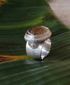 Mycenae. Anel de Prata com Quartzo Rutilado - comprar online