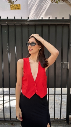 Chaleco corto forrado Rojo! - Mia Cuchi Women Store