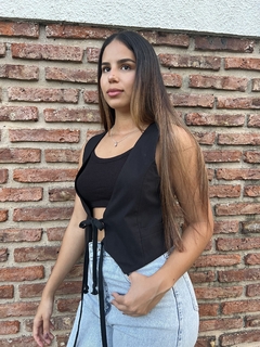 Chaleco Corto forrado con Tiras!!! Tendencia !! - Mia Cuchi Women Store