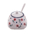 Açucareiro com Colher Vintage Flores 10cm x 8cm - comprar online