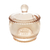 Meleira de Cristal com Colher Pearl Âmbar 10cm x 10cm x 11,5cm - Ateliê Arte & Decor | CASA & DECORAÇÃO 