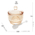 Imagem do Meleira de Cristal com Colher Pearl Âmbar 10cm x 10cm x 11,5cm