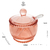 Açucareiro de Cristal com Colher Pearl Rosa 10cm x 8cm x 7cm - Ateliê Arte & Decor | CASA & DECORAÇÃO 