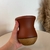 Cuia de Chimarrão em Madeira Colorida - Terracota Fosca - comprar online