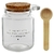 Pote de vidro com colher "o ingrediente que mais contagia é a alegria" - 240ml na internet