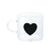 Xícara Caneca em Borossilicato 125ml Coração Preto - loja online