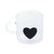Xícara Caneca em Borossilicato 125ml Coração Preto