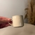 Xícara em cerâmica 90ml Off White com Terracota