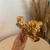 Escultura Família de Elefantes Dourada em Resina - 26,2x8x4,9cm