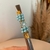 Bomba de chimarrão em Inox com Apliques - Flor Azul - comprar online
