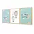 Kit 3 Quadros Decorativos Tema Infantil Quarto Bebe Desenhos Azuis em Moldura Caixa 30x40cm na internet