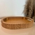 Bandeja oval em MDF com detalhes em Bambu e sisal - 32,5x23x4,5cm - loja online