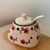Açucareiro com Colher Vintage Flores 10cm x 8cm na internet