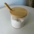 Pote de vidro com tampa e colher - loja online