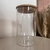 Pote de Vidro Hermético 1400ml com Tampa de Bambu - 23x10cm