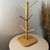 Suporte de xícaras em bambu com base quadrada
