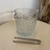 Balde em Cristal Ecológico 1l com pinça em aço Inox 13X8cm - comprar online