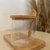 Pote de Vidro Hermético 280ml com Tampa e Colher de Bambu - 8cm x 8cm
