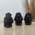 Trio de macacos da Sabedoria em cimento Preto Mart - comprar online