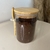 Pote de vidro com tampa hermetica de bambu e colher