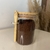 Pote de vidro com tampa hermetica de bambu e colher - Ateliê Arte & Decor | CASA & DECORAÇÃO 