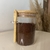 Pote de vidro com tampa hermetica de bambu e colher - loja online