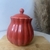 Açucareiro de Porcelana Pétala Vermelho Matt - 10,5cm x 8,5 cm na internet
