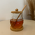 Meleira em vidro com base de bambu e pegador de mel 270ml - comprar online