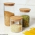 Pote de Vidro Hermético 1400ml com Tampa de Bambu - 23x10cm