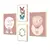Kit 4 Quadros Borboleta Infantil Menina Corajosa Balão para Quarto