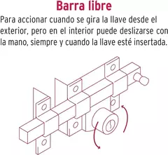 Imagen de Cerradura de barra libre