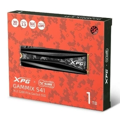 UNIDAD DE ESTADO SÓLIDO XPG GAMMIX S41, 1 TB, PCIE GEN3X4 ADATA GAMMIX S41 AGAMMIXS41-1T-C EAN 4710273779393UPC .