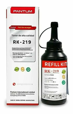RECARGA DE TONER PANTUM RK219 NEGRO, RENDIMIENTO 1600 PAGINAS, TONER REFILL