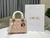 Bolsa Lady Dior rosa e branco