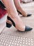 scarpin aberto salto bloco baixo (VEGANO CRENTE CHIC) - comprar online