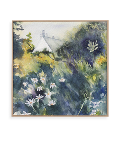 Quadro Decorativo Aquarela Casa na Floresta - comprar online
