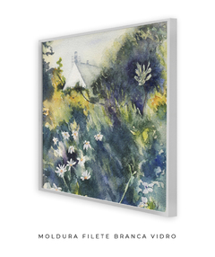 Quadro Decorativo Aquarela Casa na Floresta - comprar online