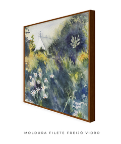 Imagem do Quadro Decorativo Aquarela Casa na Floresta