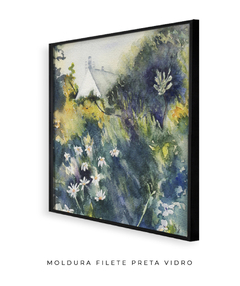Quadro Decorativo Aquarela Casa na Floresta - comprar online
