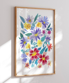 Quadro Decorativo Aquarela Flores do Campo - Betania Sensini | Arte e Aquarela