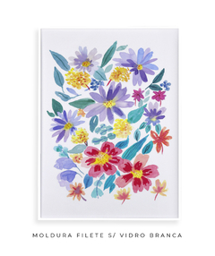 Quadro Decorativo Aquarela Flores do Campo
