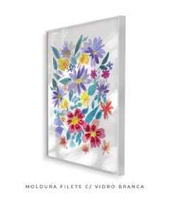 Quadro Decorativo Aquarela Flores do Campo - comprar online