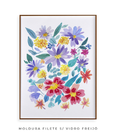 Quadro Decorativo Aquarela Flores do Campo - loja online
