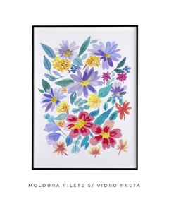 Quadro Decorativo Aquarela Flores do Campo