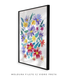 Quadro Decorativo Aquarela Flores do Campo - comprar online