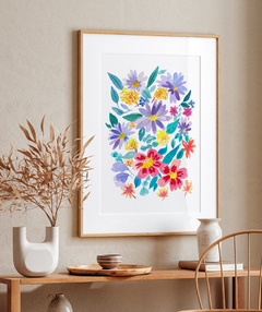 Quadro Decorativo Aquarela Flores do Campo